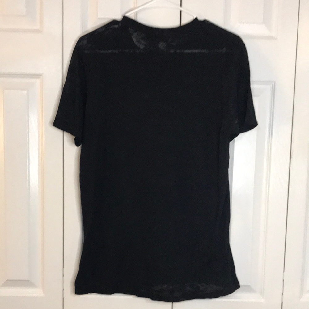 Black CBGB Skull Burnout Graphic T-Shirt - Picture 3 of 3